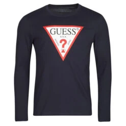 Guess Cn Ls Original Logo Tee -Stijlvol Heren 19799755 500 A