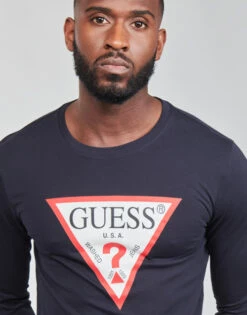 Guess Cn Ls Original Logo Tee -Stijlvol Heren 19799755 500 E