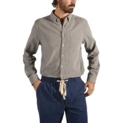 Portuguese Flannel Lobo Shirt - Grey